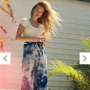 Anthropologie Marbled Flowy Pants